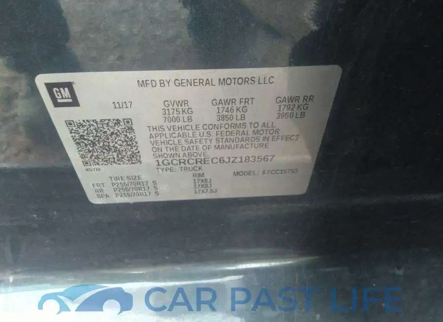 1GCRCREC6JZ183567# 9