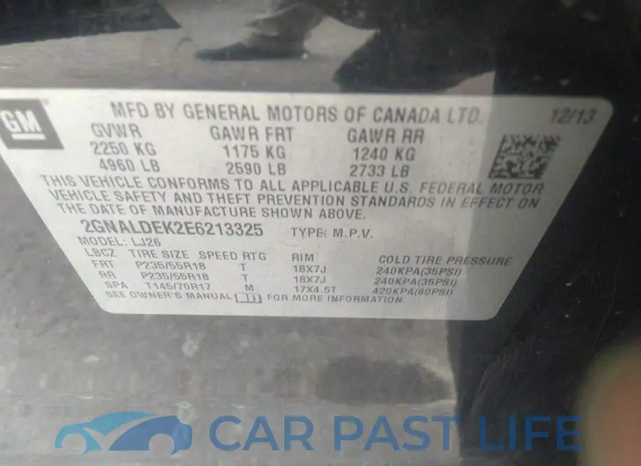 2GNALDEK2E6213325# 9