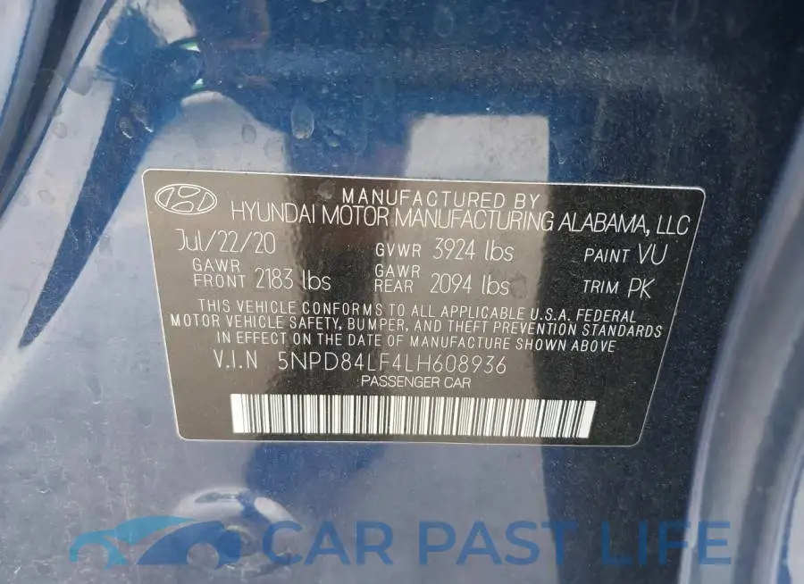 5NPD84LF4LH608936# 9