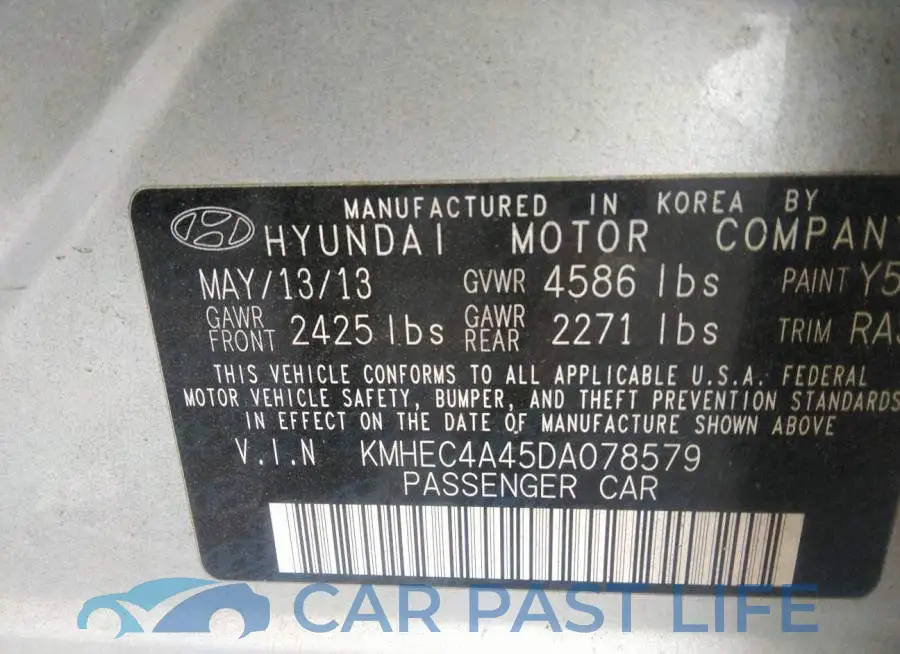 KMHEC4A45DA078579# 9