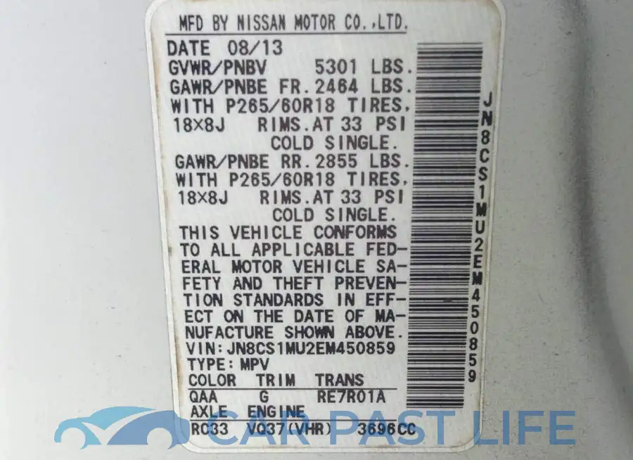 JN8CS1MU2EM450859# 9