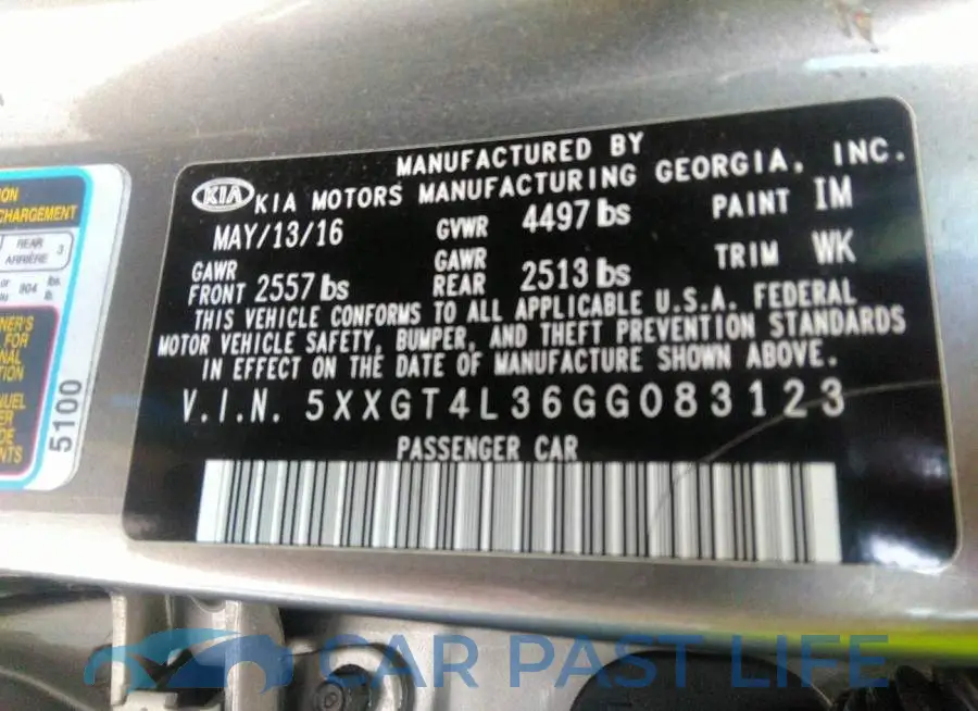 5XXGT4L36GG083123# 9