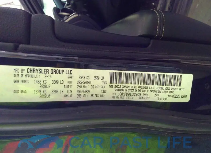 1C4RJFBG4EC425728# 9