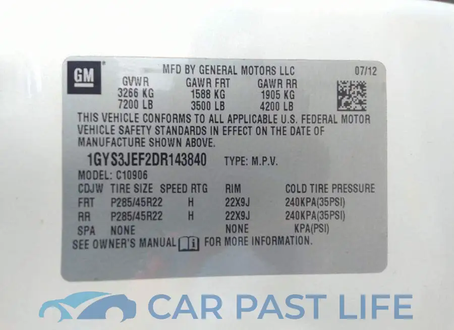 1GYS3JEF2DR143840# 9