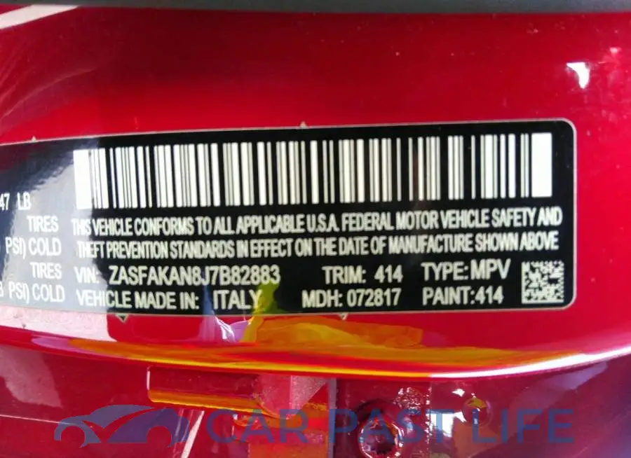 ZASFAKAN8J7B82883# 9