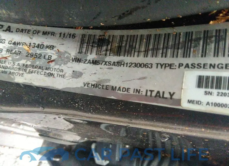 ZAM57XSA8H1230063# 9