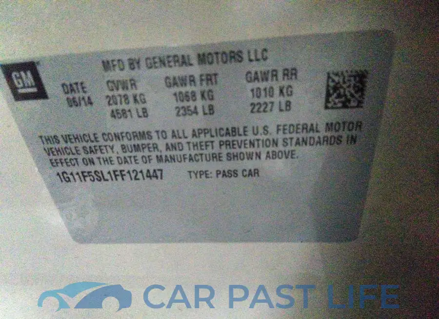1G11F5SL1FF121447# 9