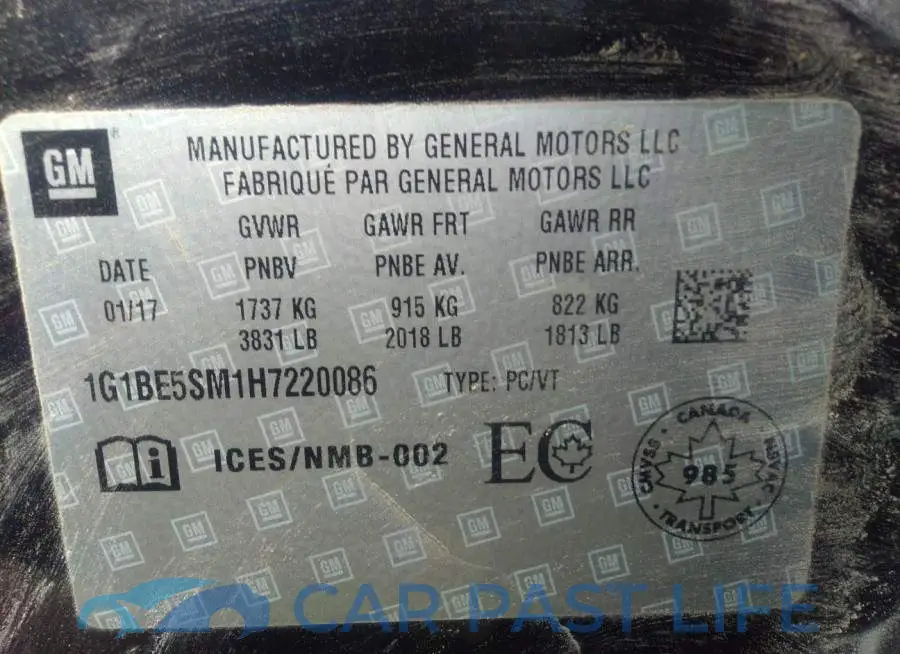 1G1BE5SM1H7220086# 9