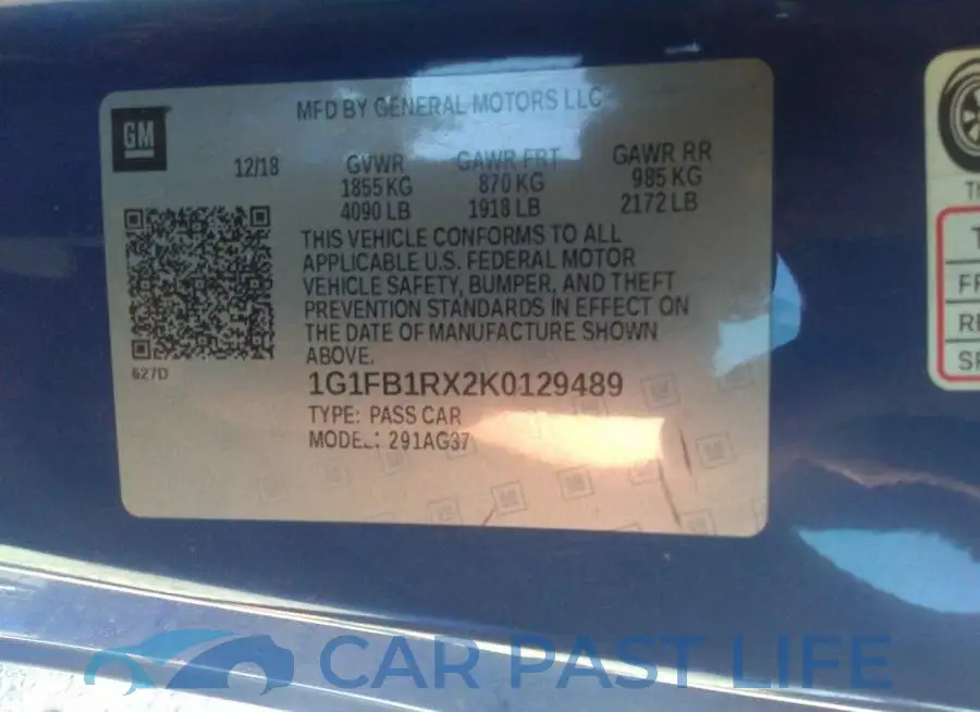 1G1FB1RX2K0129489# 9
