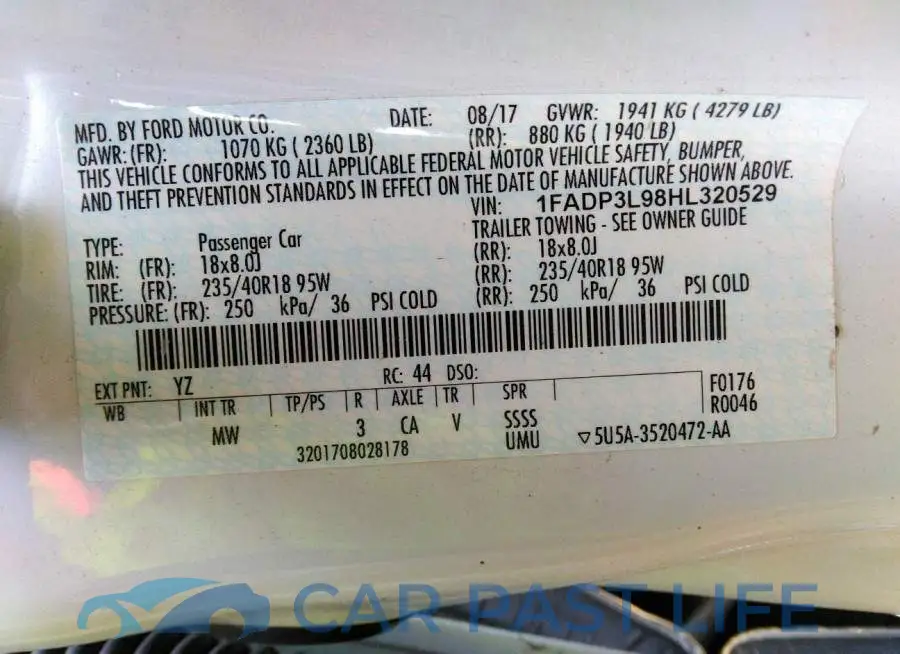 1FADP3L98HL320529# 9