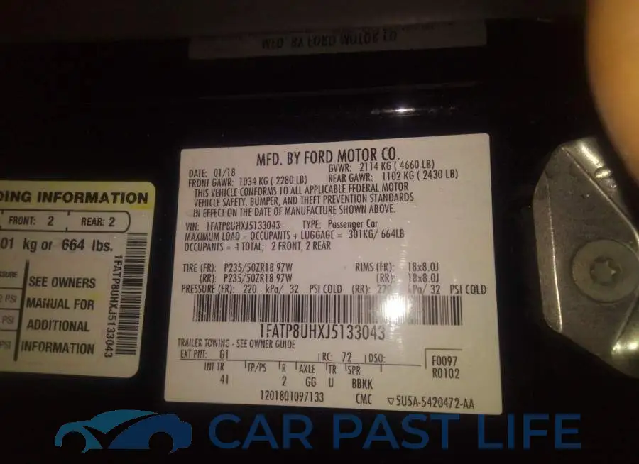 1FATP8UHXJ5133043# 9