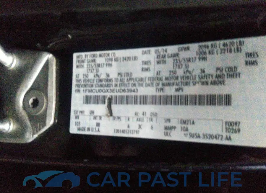 1FMCU0GX3EUD63943# 9