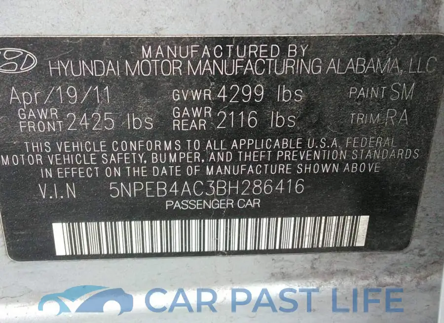 5NPEB4AC3BH286416# 9
