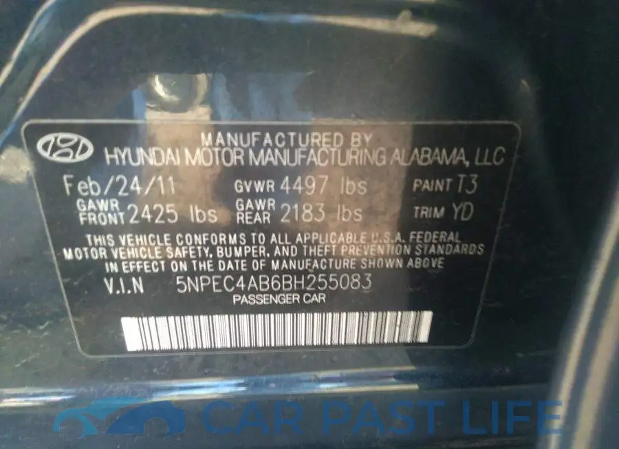 5NPEC4AB6BH255083# 9