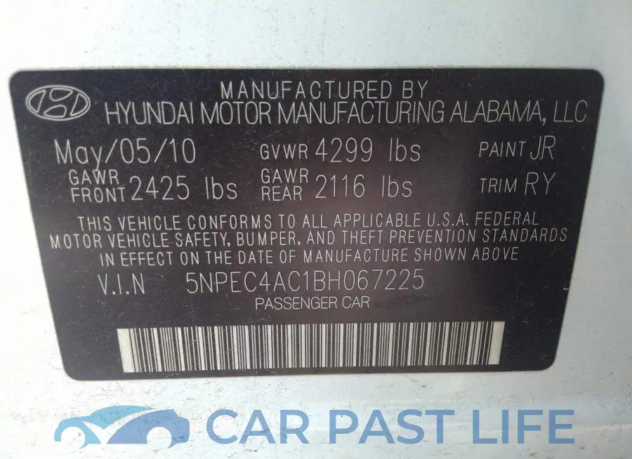 5NPEC4AC1BH067225# 9