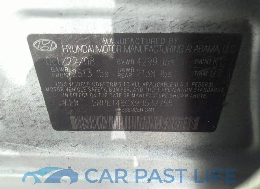 5NPET46CX9H537755# 9