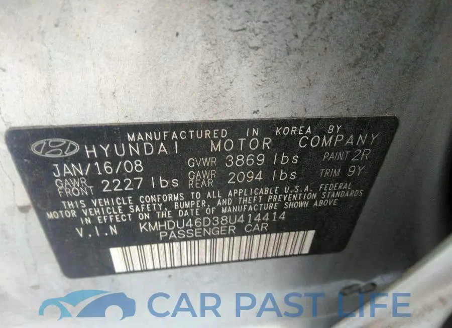 KMHDU46D38U414414# 9