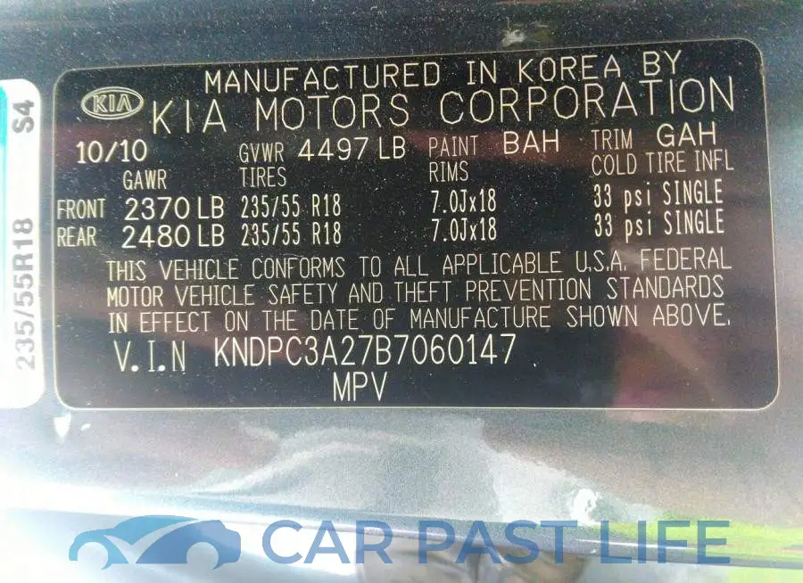 KNDPC3A27B7060147# 9