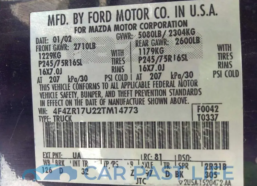 4F4ZR17U22TM14773# 9