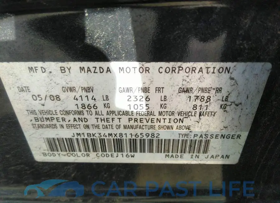 JM1BK34MX81165982# 9
