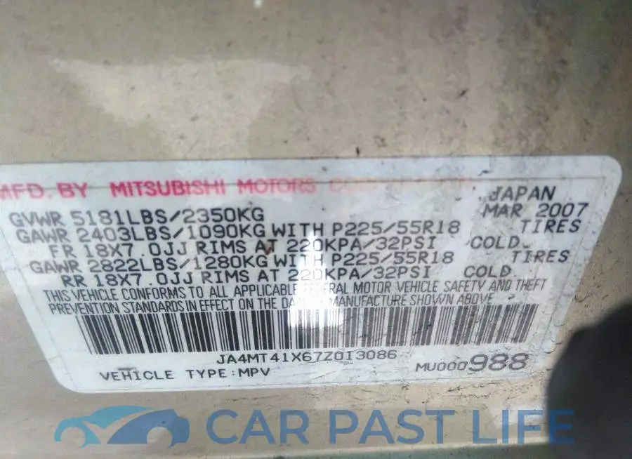 JA4MT41X67Z013086# 9