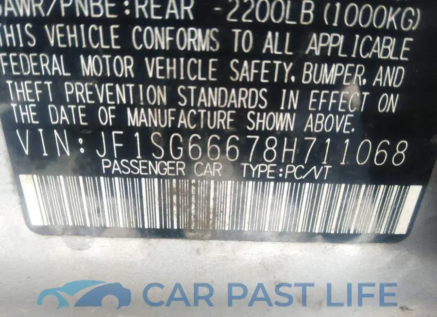 JF1SG66678H711068# 9