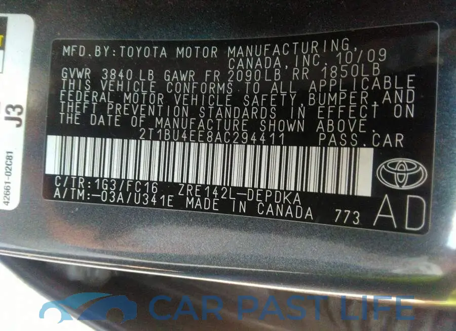 2T1BU4EE8AC294411# 9
