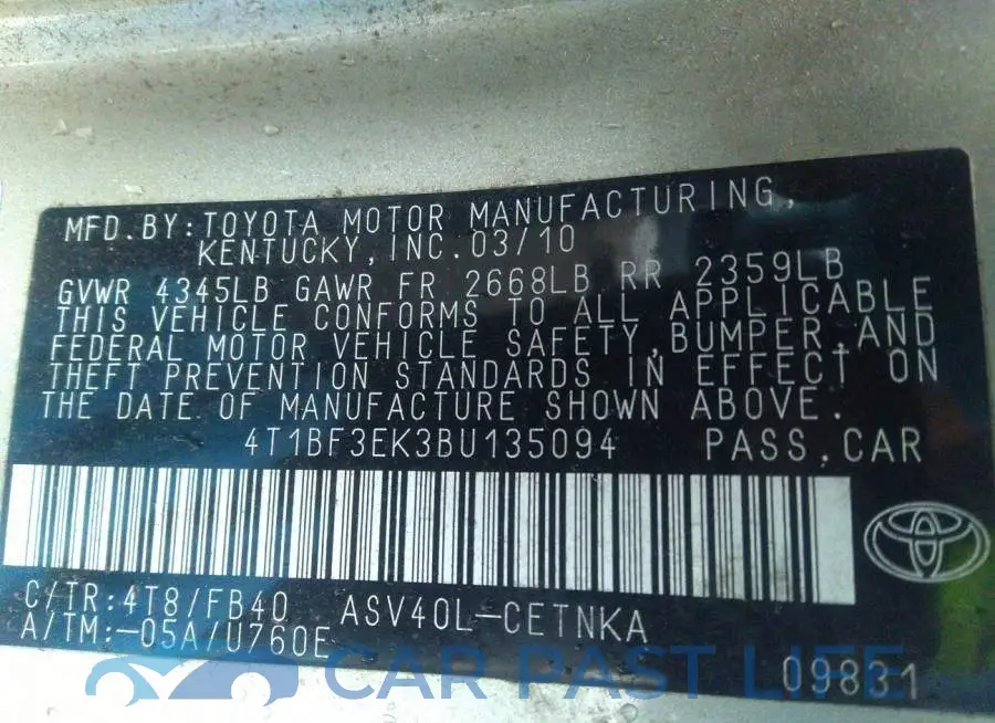 4T1BF3EK3BU135094# 9