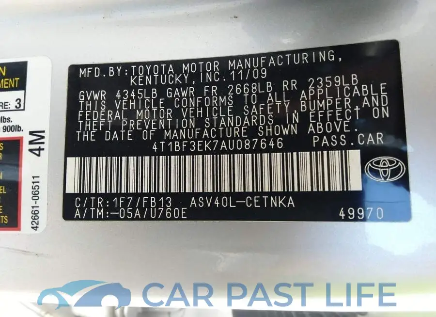 4T1BF3EK7AU087646# 9