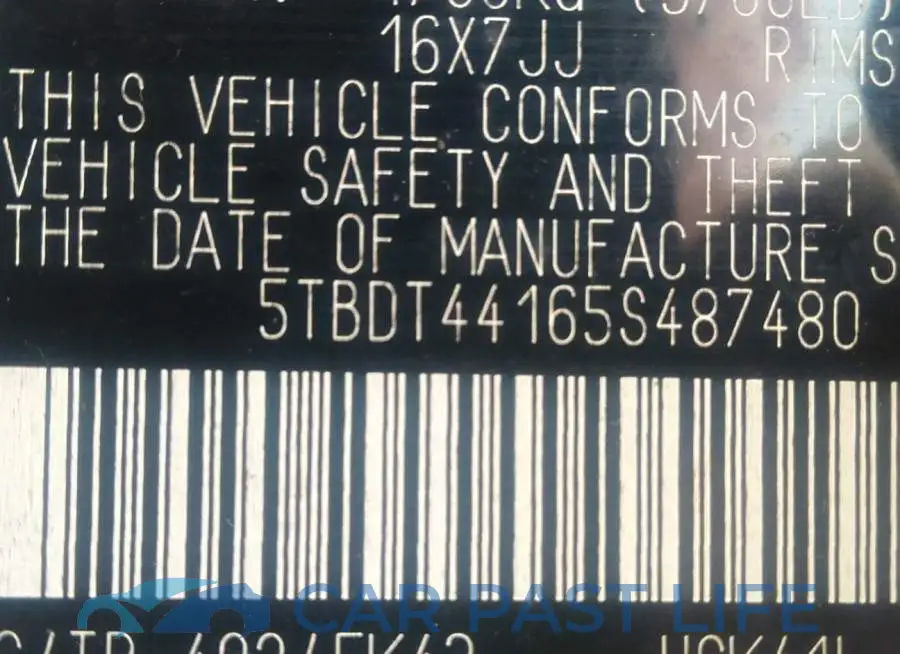 5TBDT44165S487480# 9