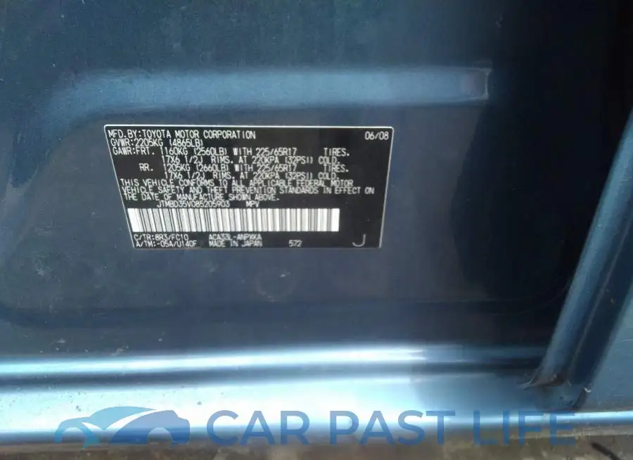 JTMBD35V085205903# 9