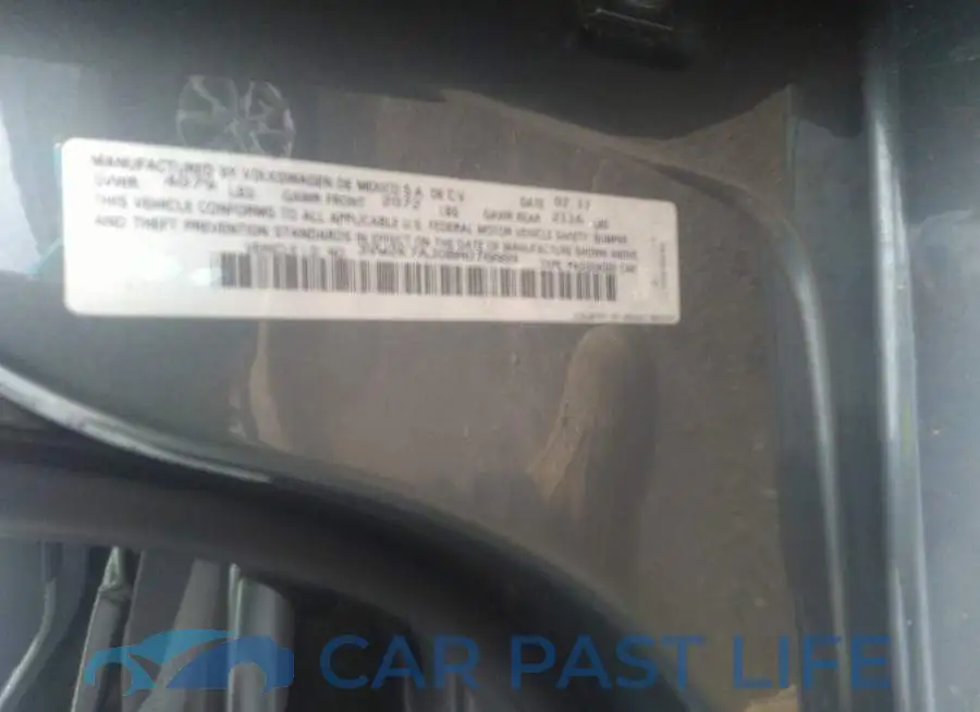 3VW2K7AJ0BM078889# 9