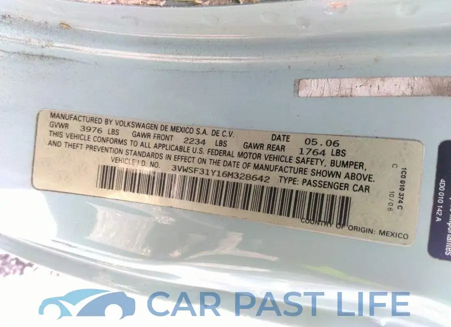 3VWSF31Y16M328642# 9