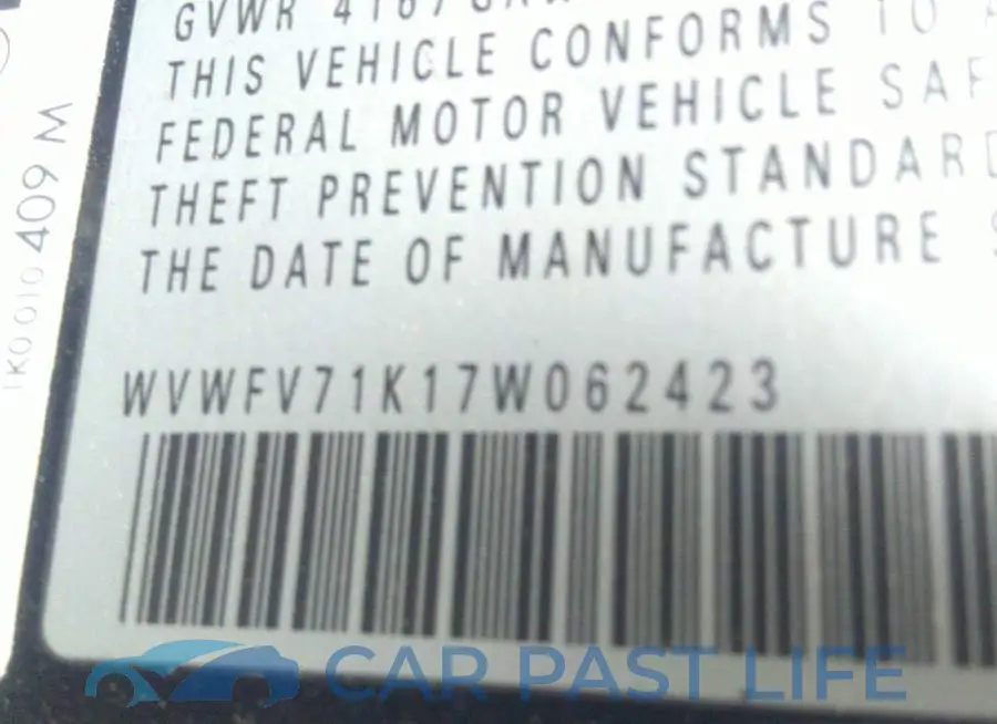 WVWFV71K17W062423# 9