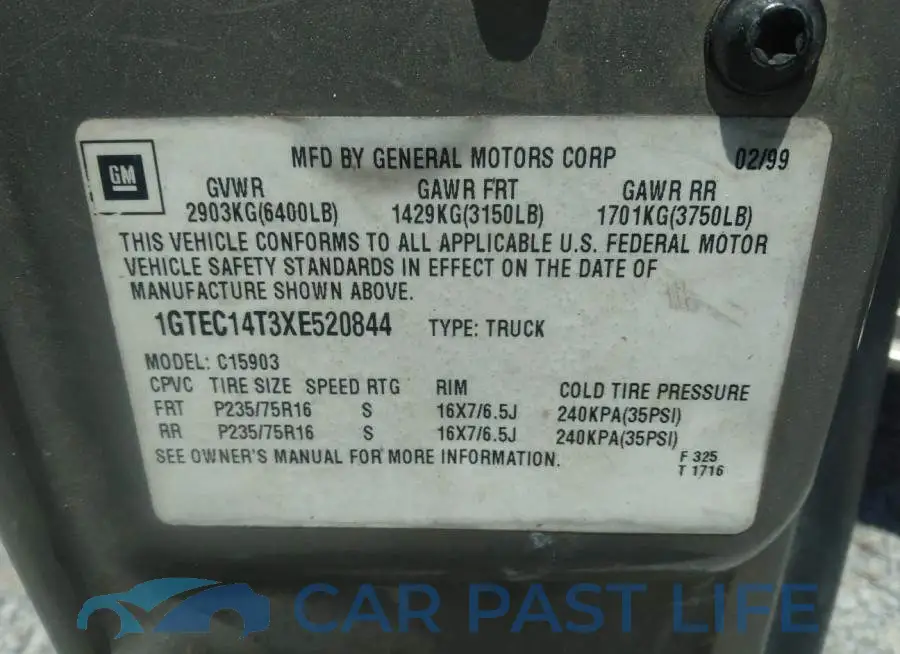 1GTEC14T3XE520844# 9
