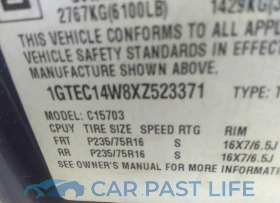 1GTEC14W8XZ523371# 9