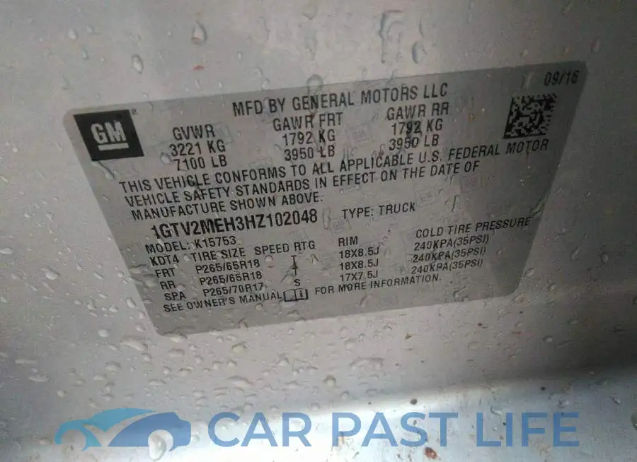 1GTV2MEH3HZ102048# 9