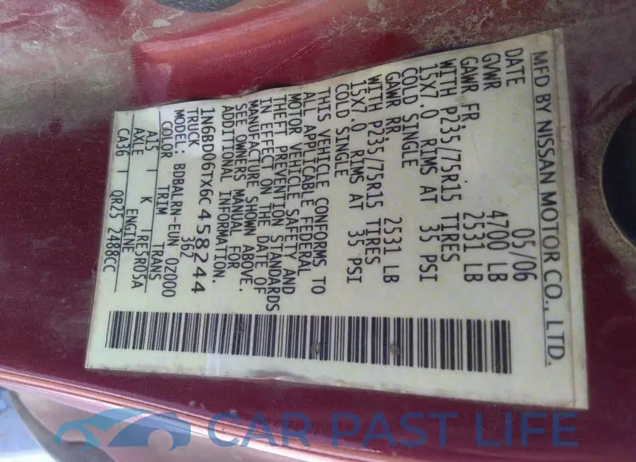 1N6BD06TX6C458244# 9