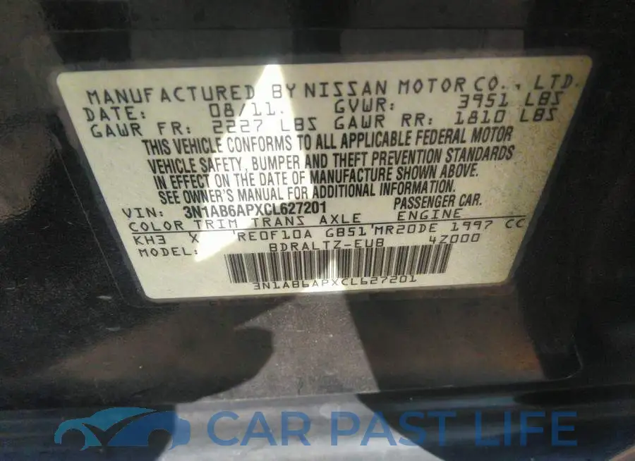 3N1AB6APXCL627201# 9