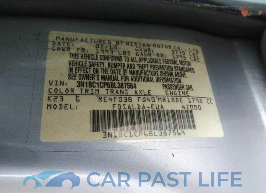 3N1BC1CP6BL387564# 9