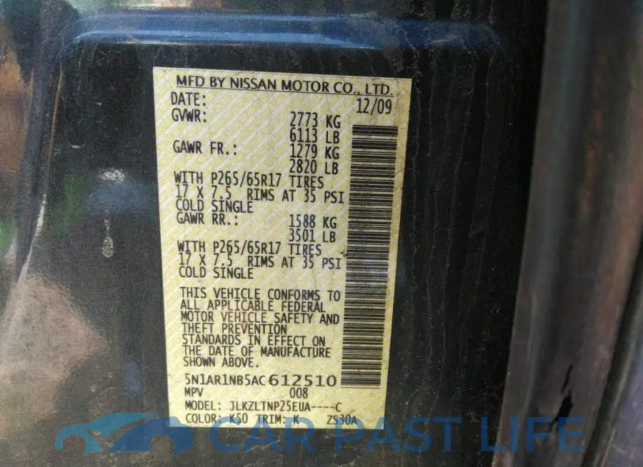 5N1AR1NB5AC612510# 9