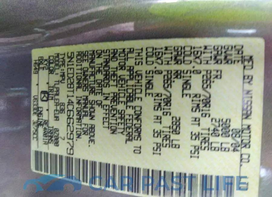 5N1ED28T14C662979# 9