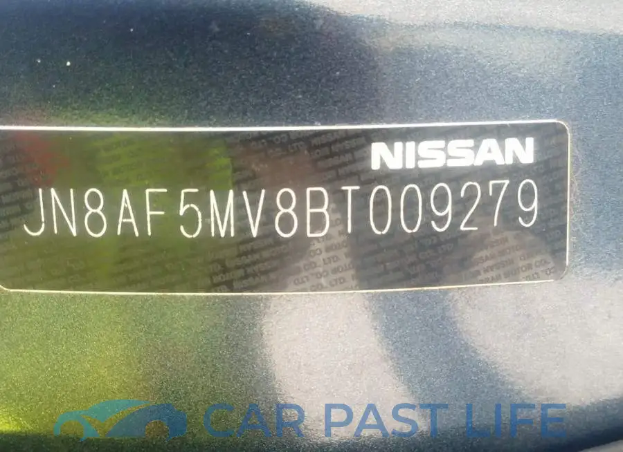JN8AF5MV8BT009279# 9