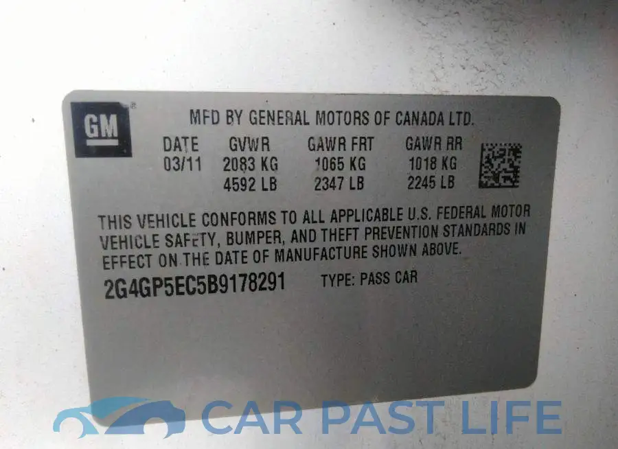 2G4GP5EC5B9178291# 9