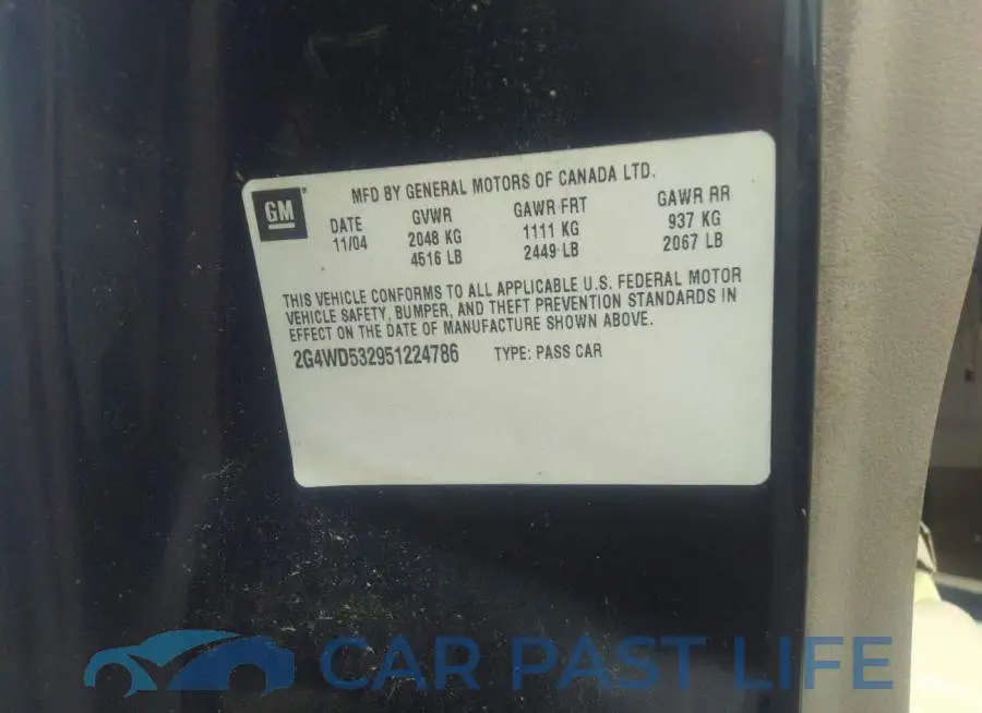 2G4WD532951224786# 9