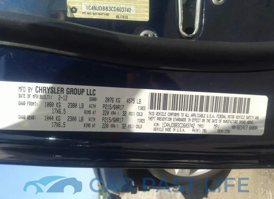 1C4NJDBB3CD603742# 9