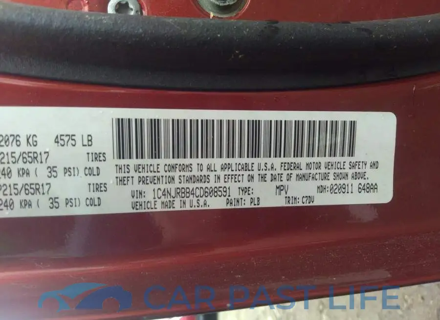 1C4NJRBB4CD608591# 9