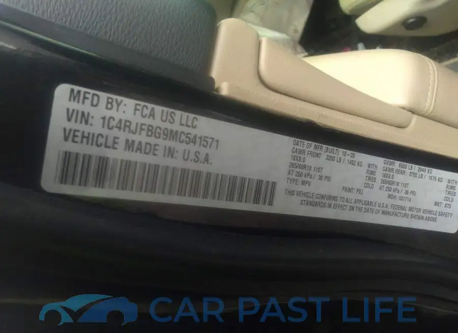 1C4RJFBG9MC541571# 9