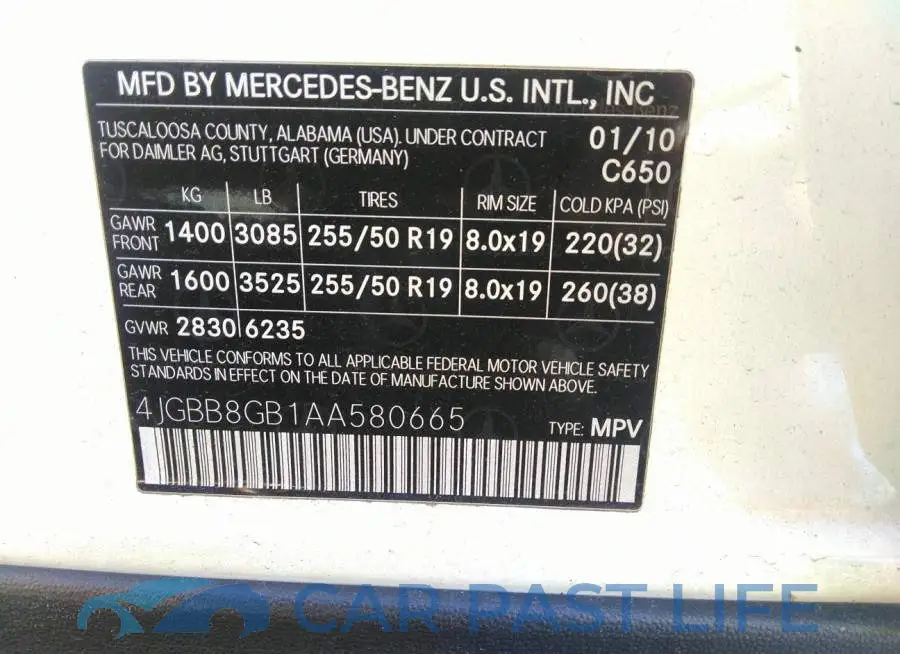 4JGBB8GB1AA580665# 9