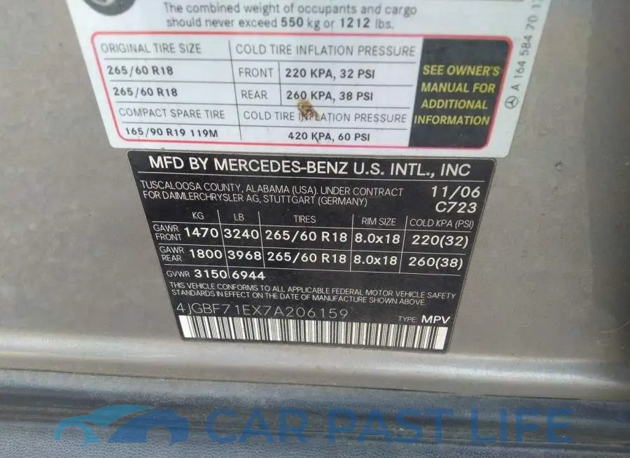 4JGBF71EX7A206159# 9